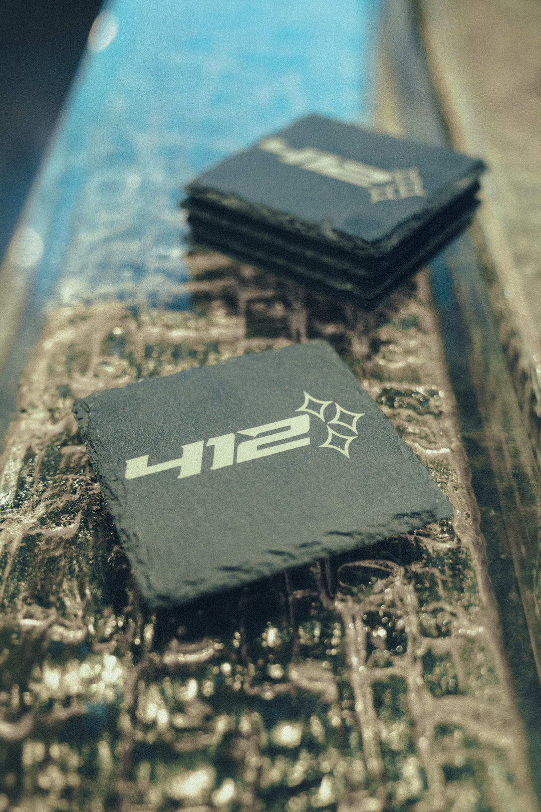 412 Black Slate Coaster